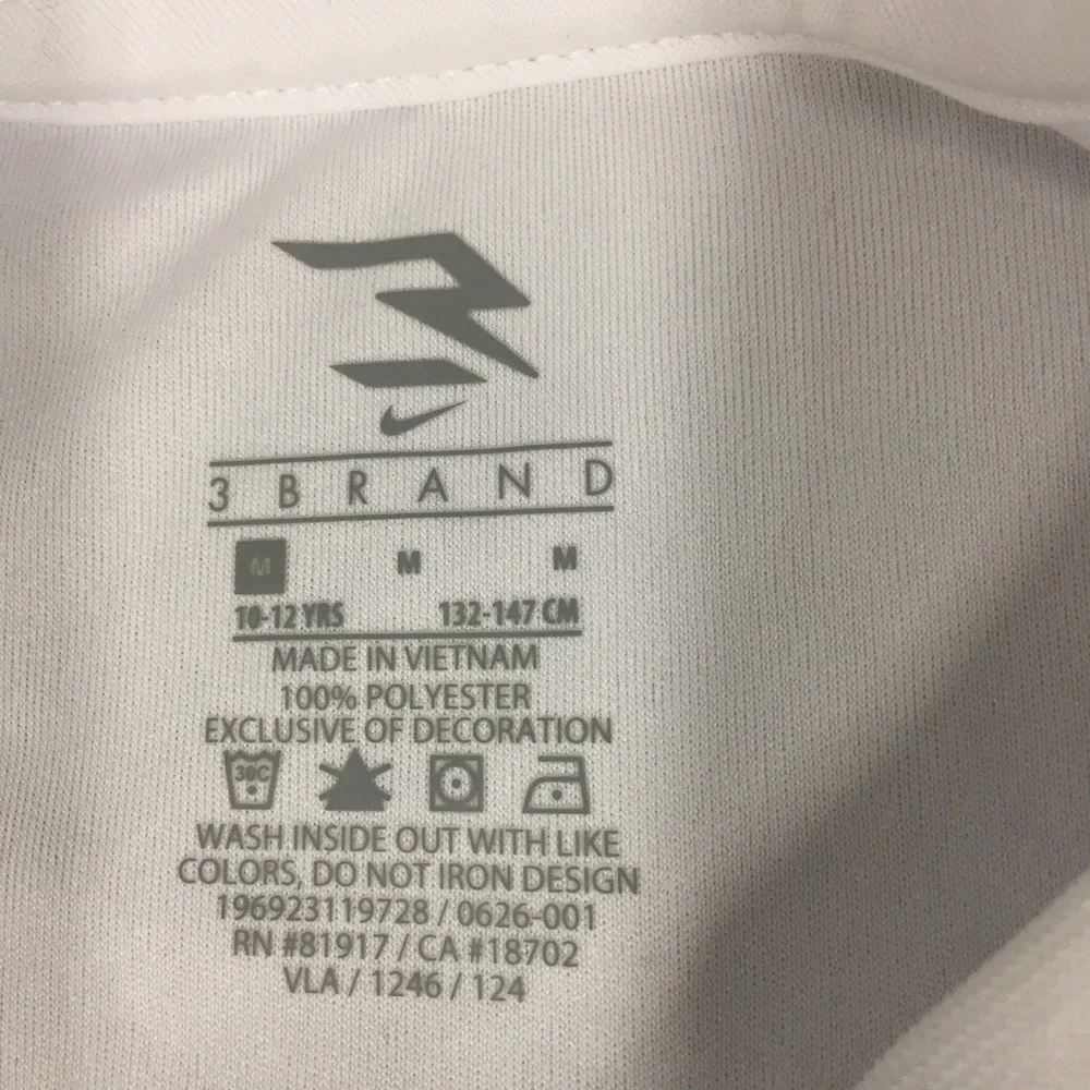Nike 3 Brand Russell Wilson Boys 2Piece Set White Dri-FIT T-Shirt Black Shorts M - Picture 7 of 13